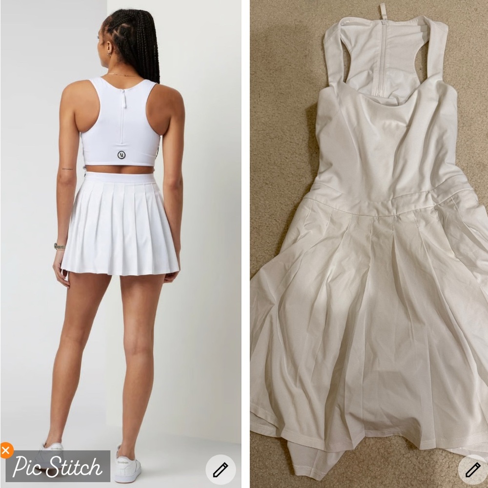 Vuori Set Dress white athletic small EUC
